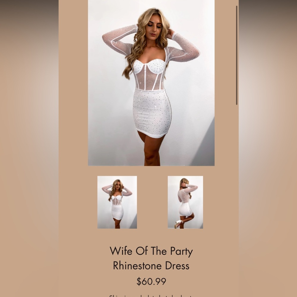 Punchy blonde dress.
